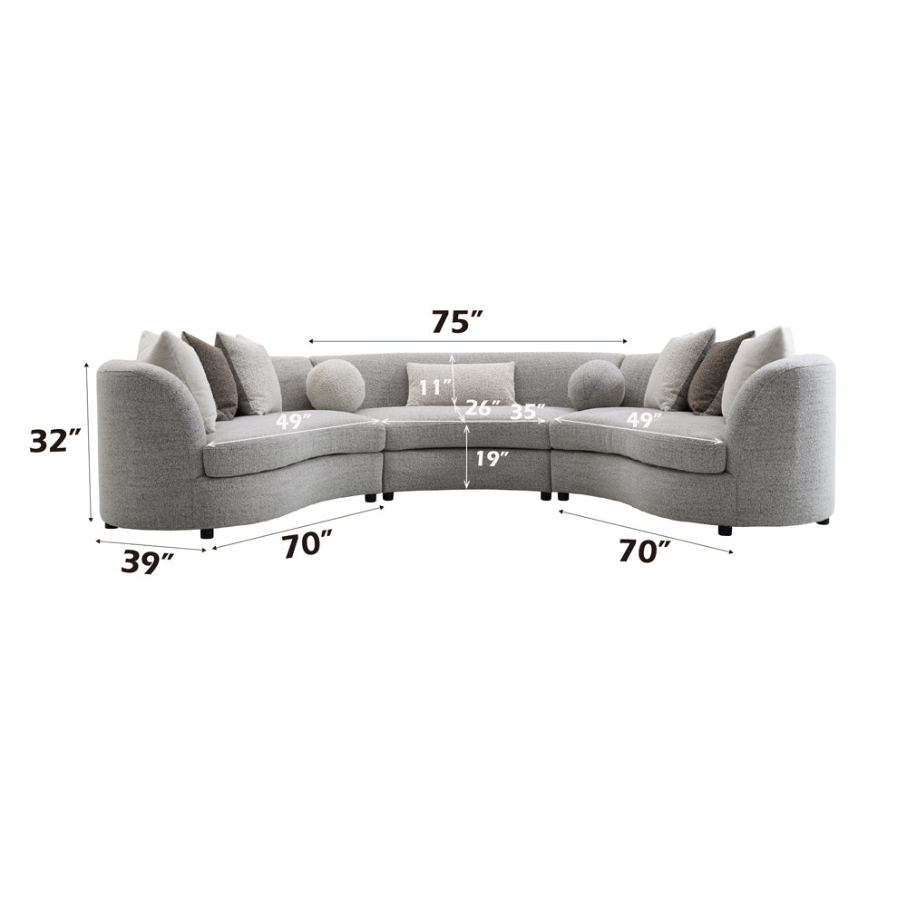 Ivria Sectional Sofa w/9 Pillows