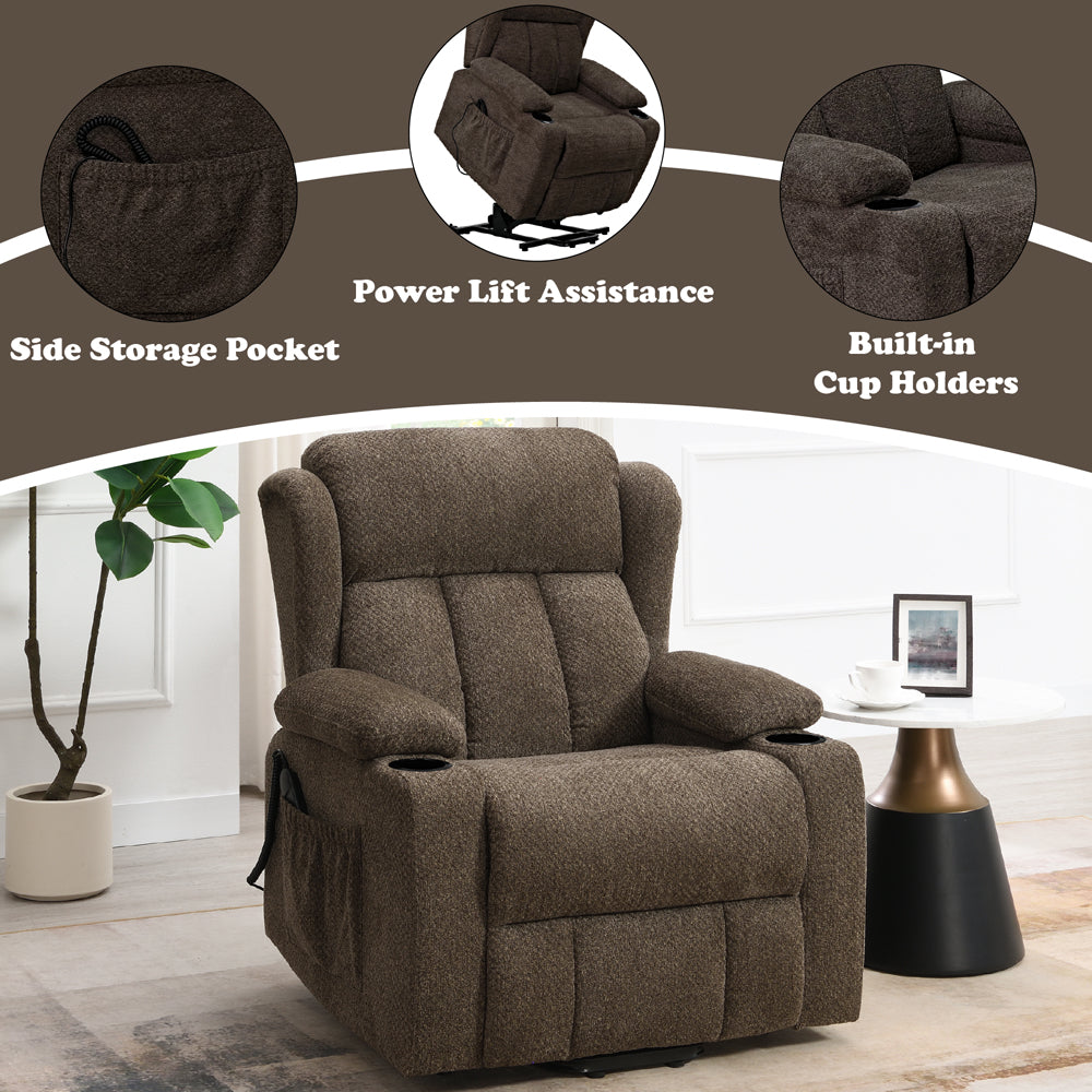 Lusio Power Motion Recliner w/Lift & Cup Holder