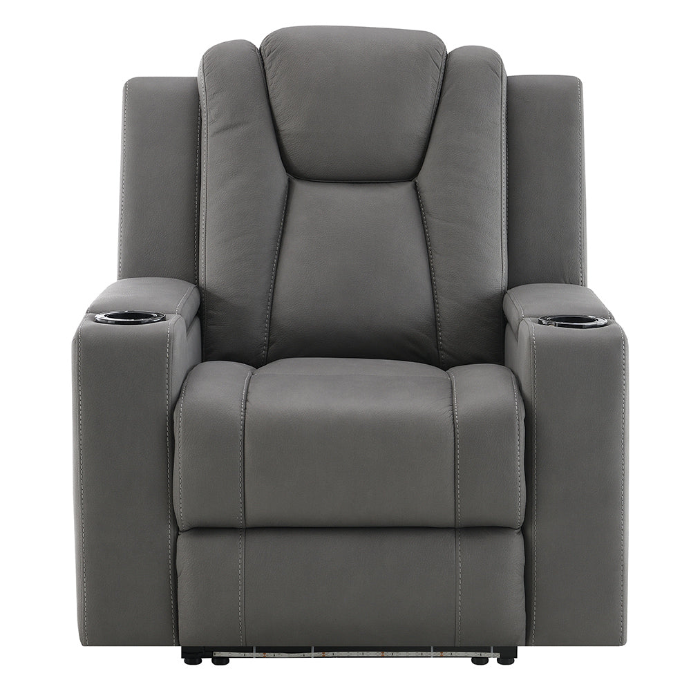 Leuco Power Motion Recliner w/Cup Holder, Control, LED & Power Headrest