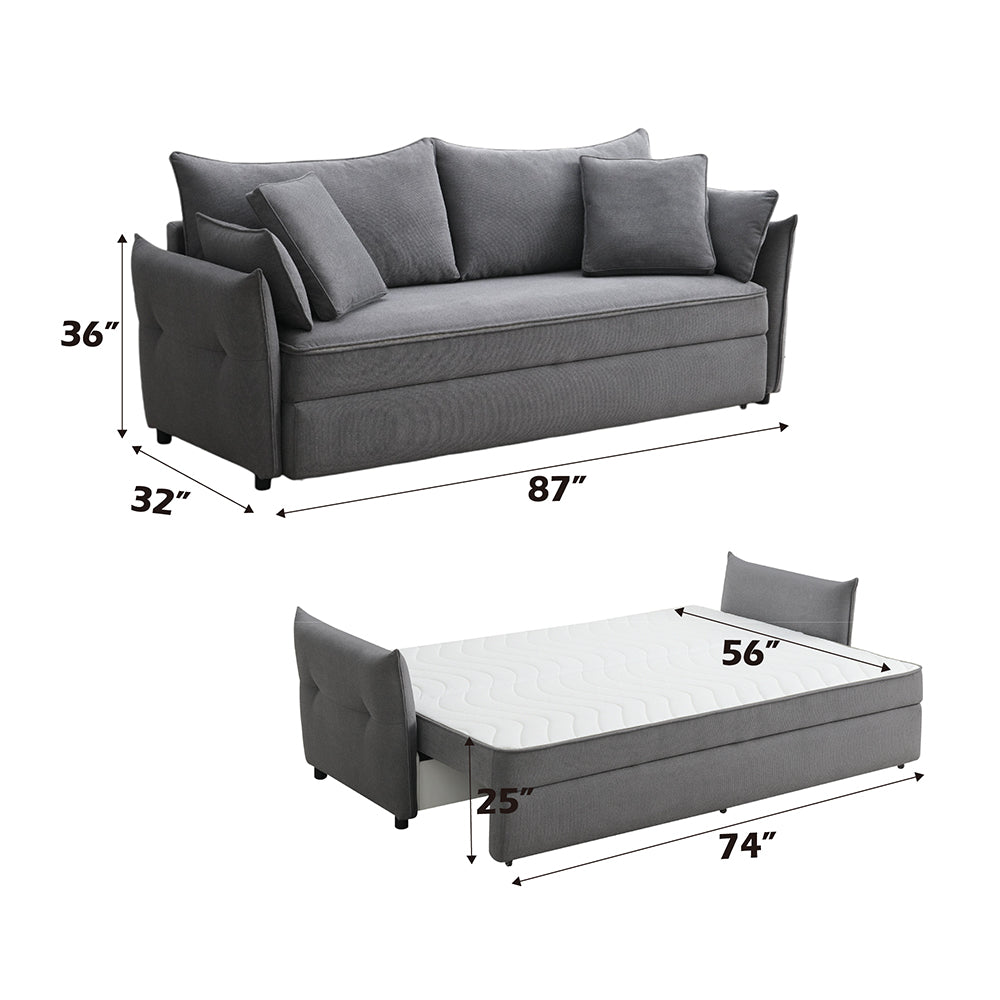 Irina Sofa w/Sleeper, Storage & 4 Pillows (Full)