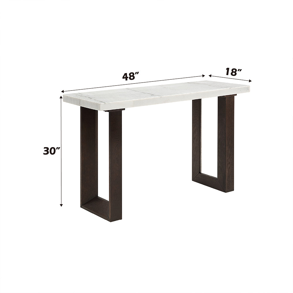 Edwyn Sofa Table w/Natrual Marble Top