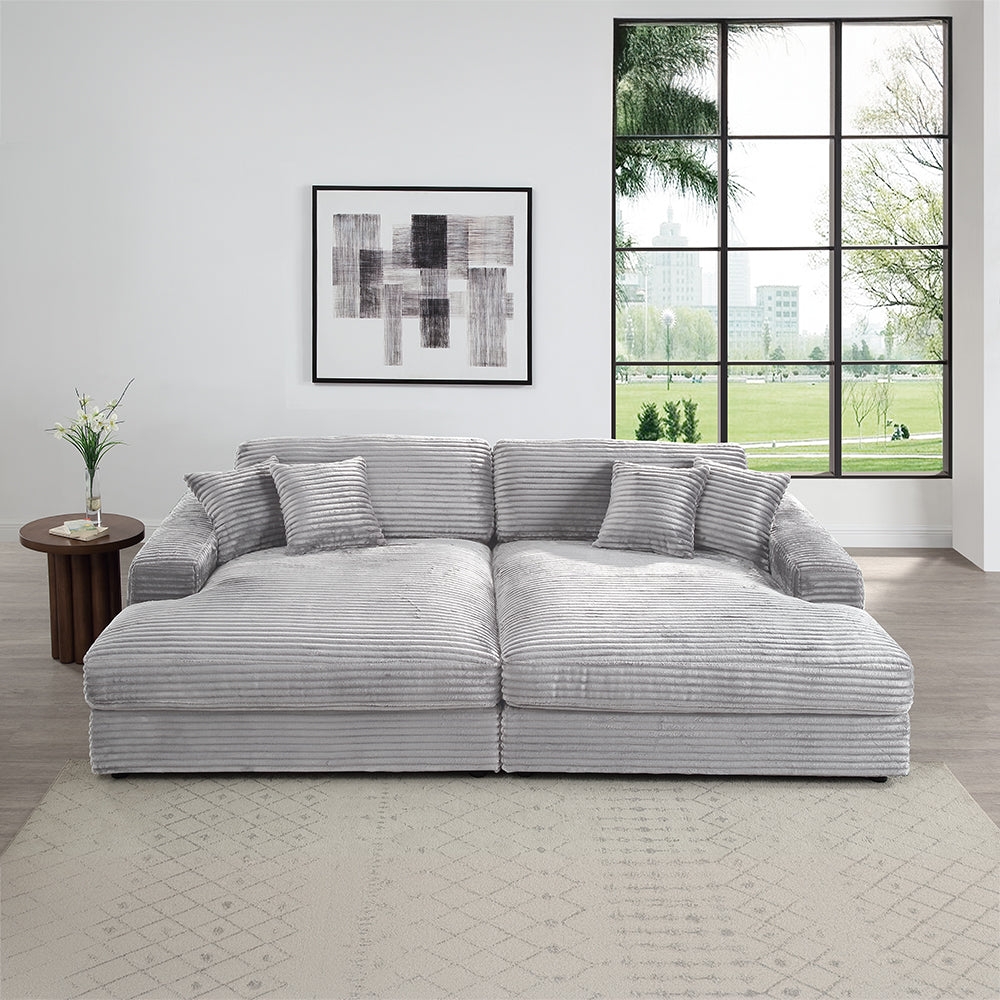 Hilde Sectional Sofa w/4 Pillows