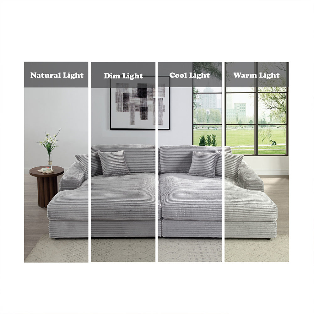 Hilde Sectional Sofa w/4 Pillows
