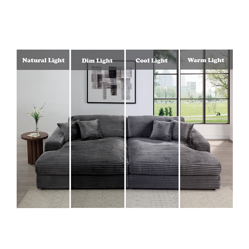 Hilde Sectional Sofa w/4 Pillows