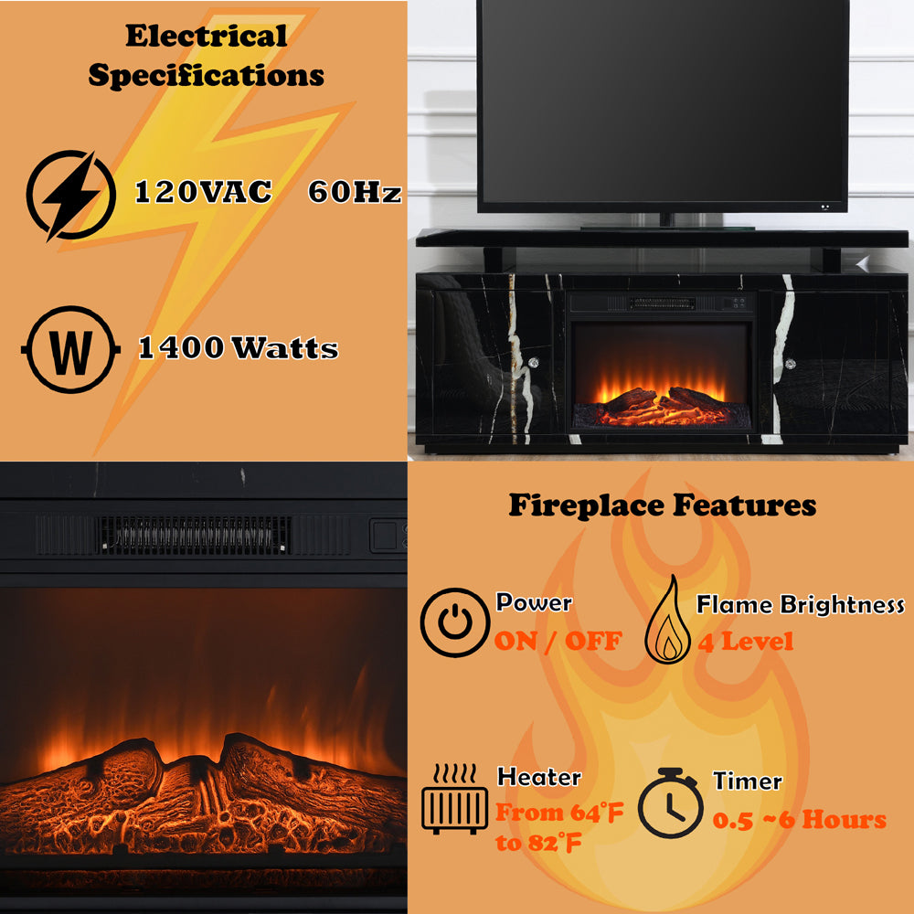 Drisana TV Stand w/Fireplace