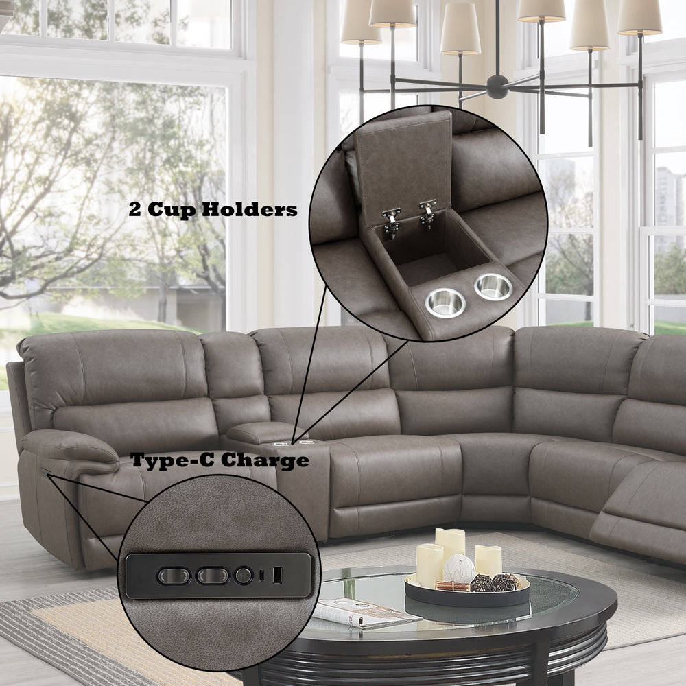 Kantu Power Motion Sectional Sofa w/USB Port