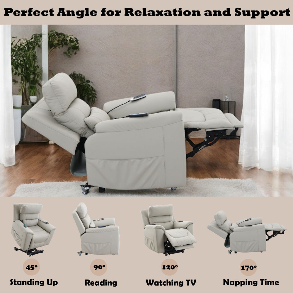 Marsha Power Recliner w/Lift, Heating & Massage