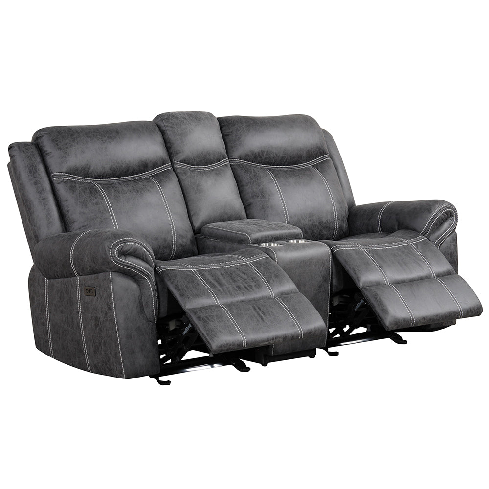 Zubaida Power Motion Glider Loveseat w/USB Port