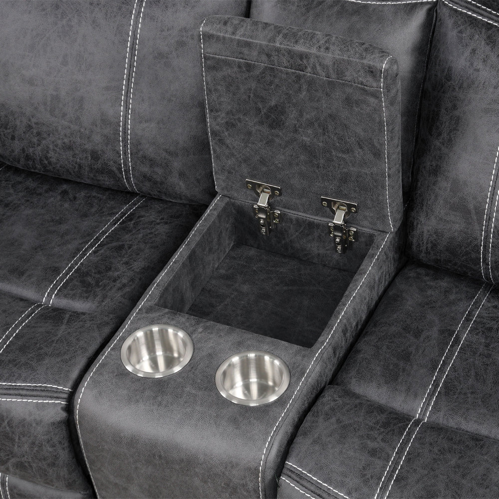 Zubaida Power Motion Glider Loveseat w/USB Port