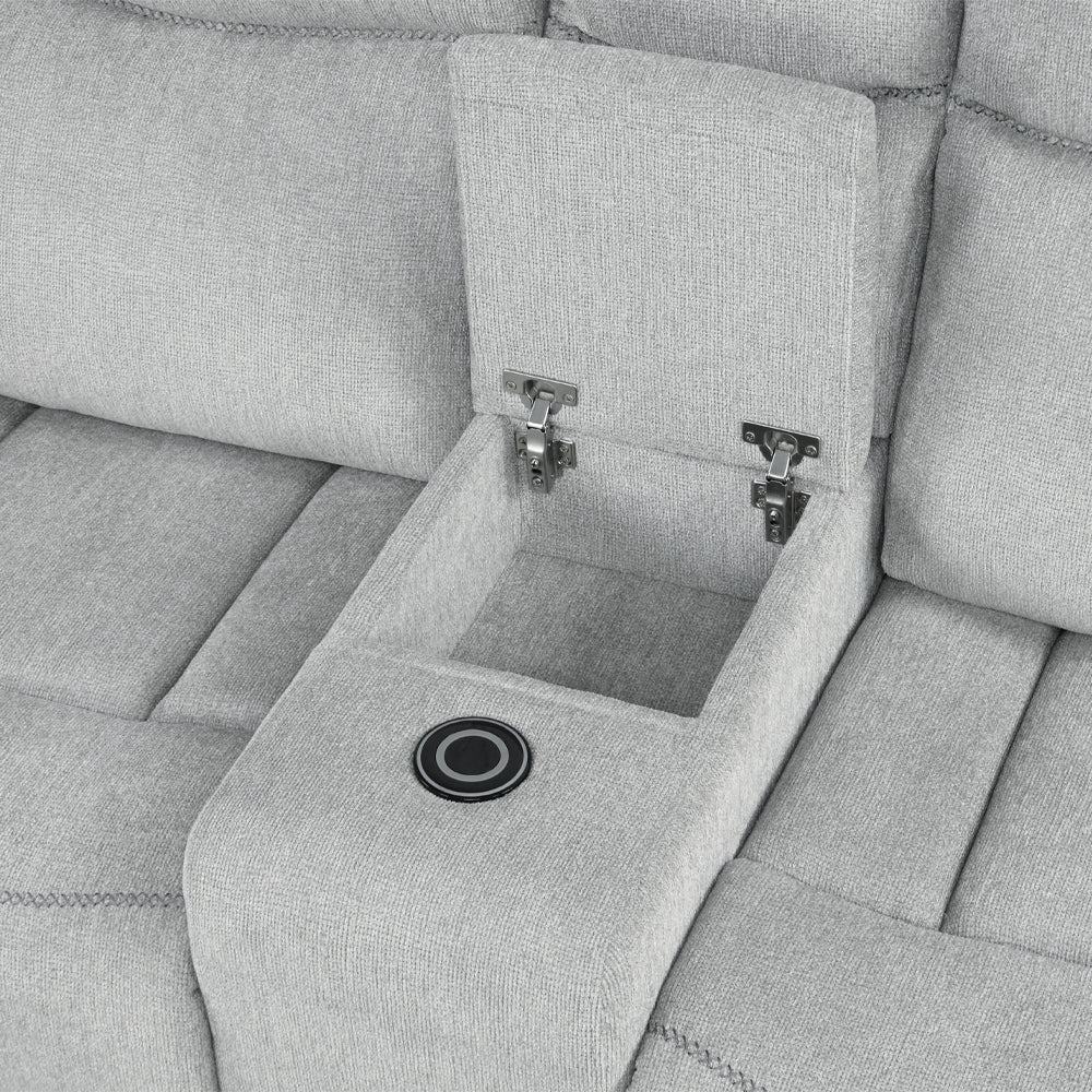 Galya Motion Loveseat w/Console & Storage Arm