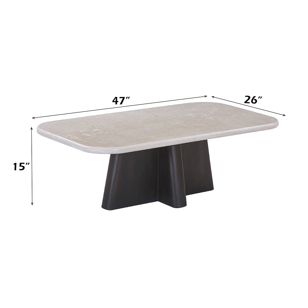 Jacory Coffee Table w/Bottocino Marble Top