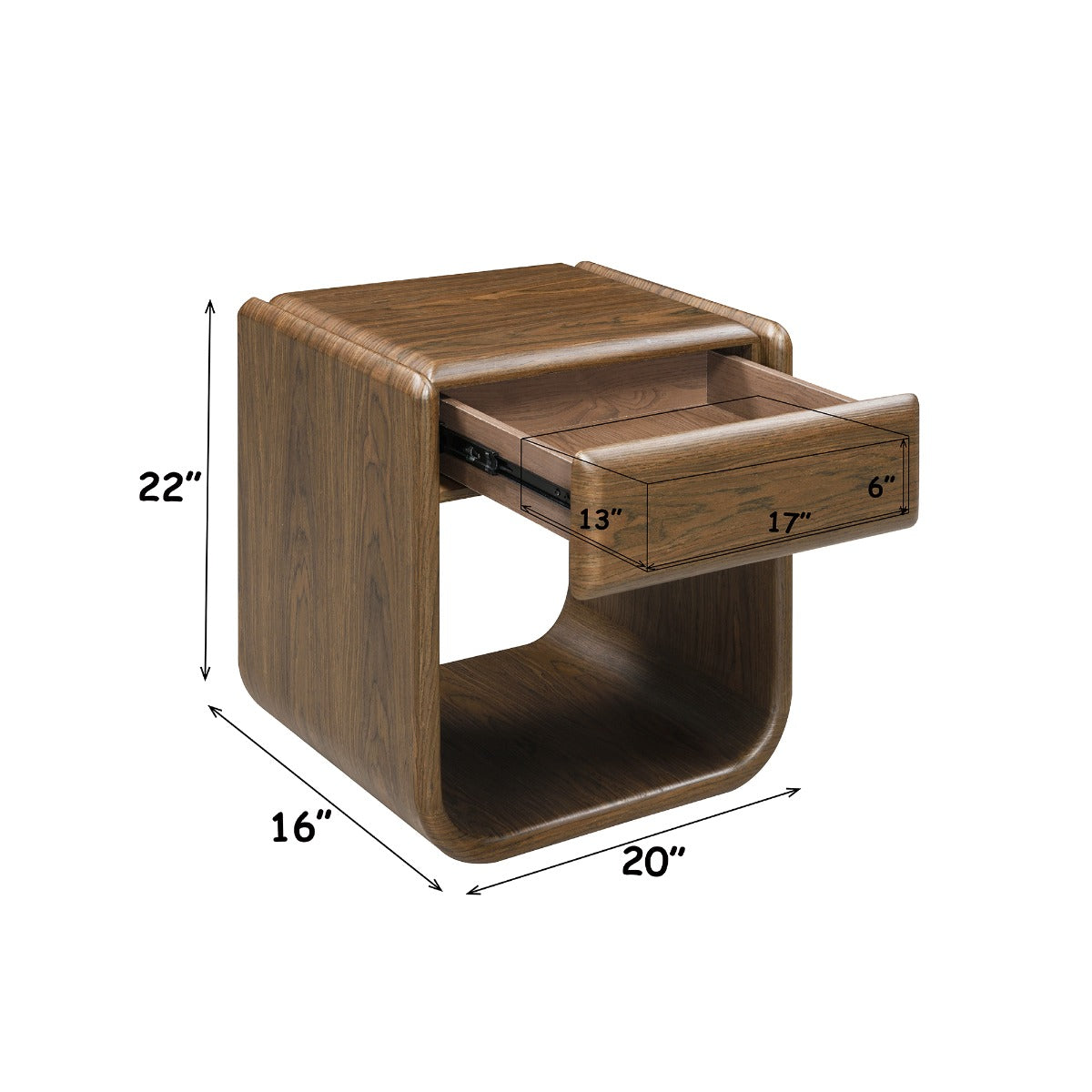 Lanza End Table w/Drawer