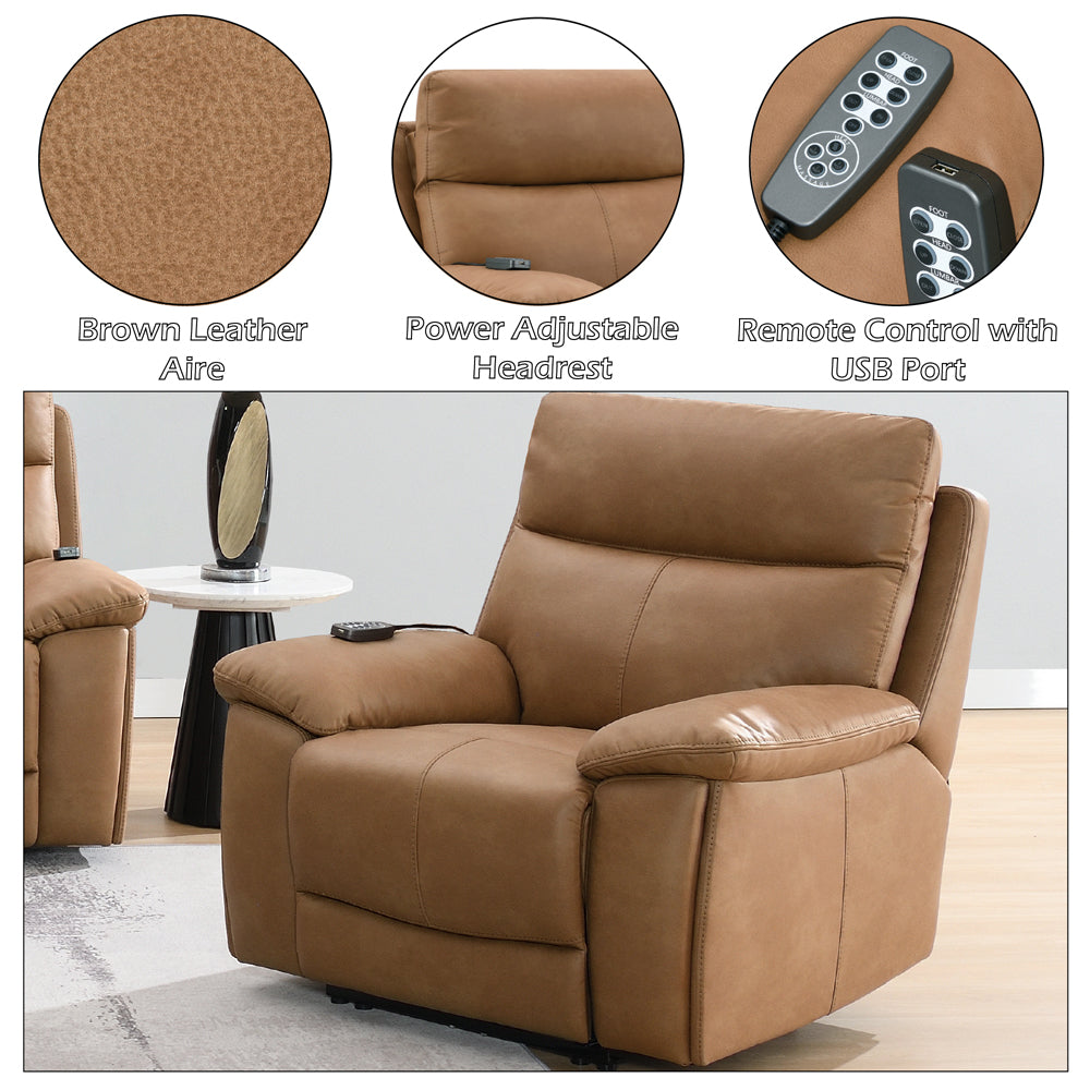 Chavis Power Motion Recliner w/USB & Power Headrest