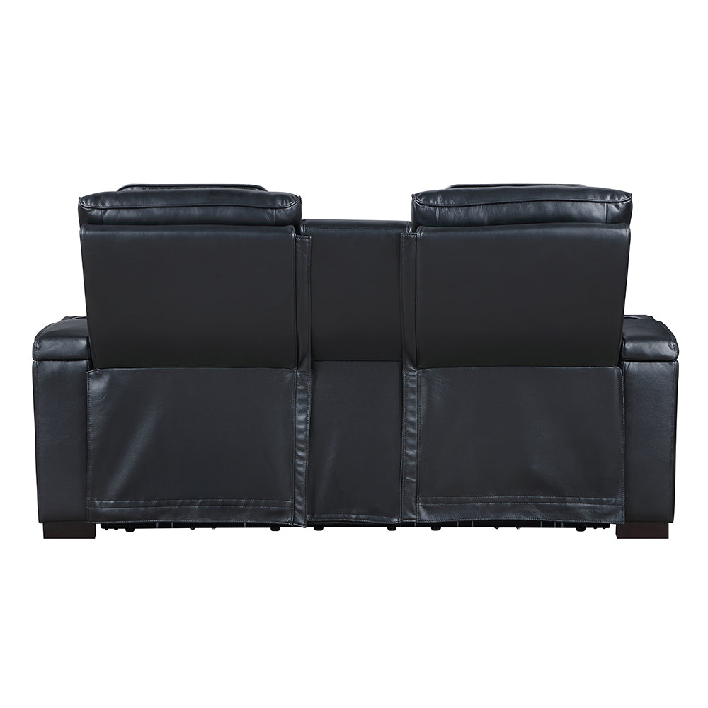 Ephron Power Motion Loveseat W/ Console, Power Headrests, LED & Speakers