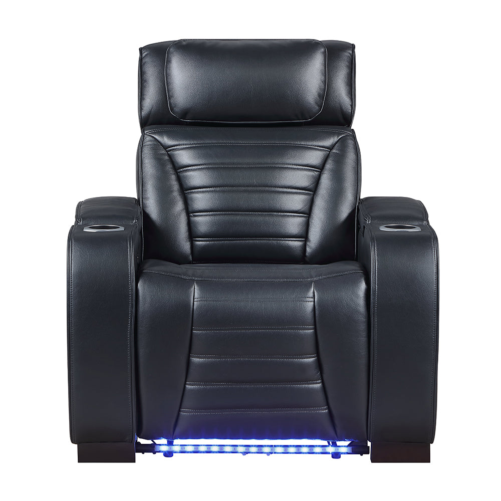 Ephron Power Motion Recliner W/Power Headrest & LED