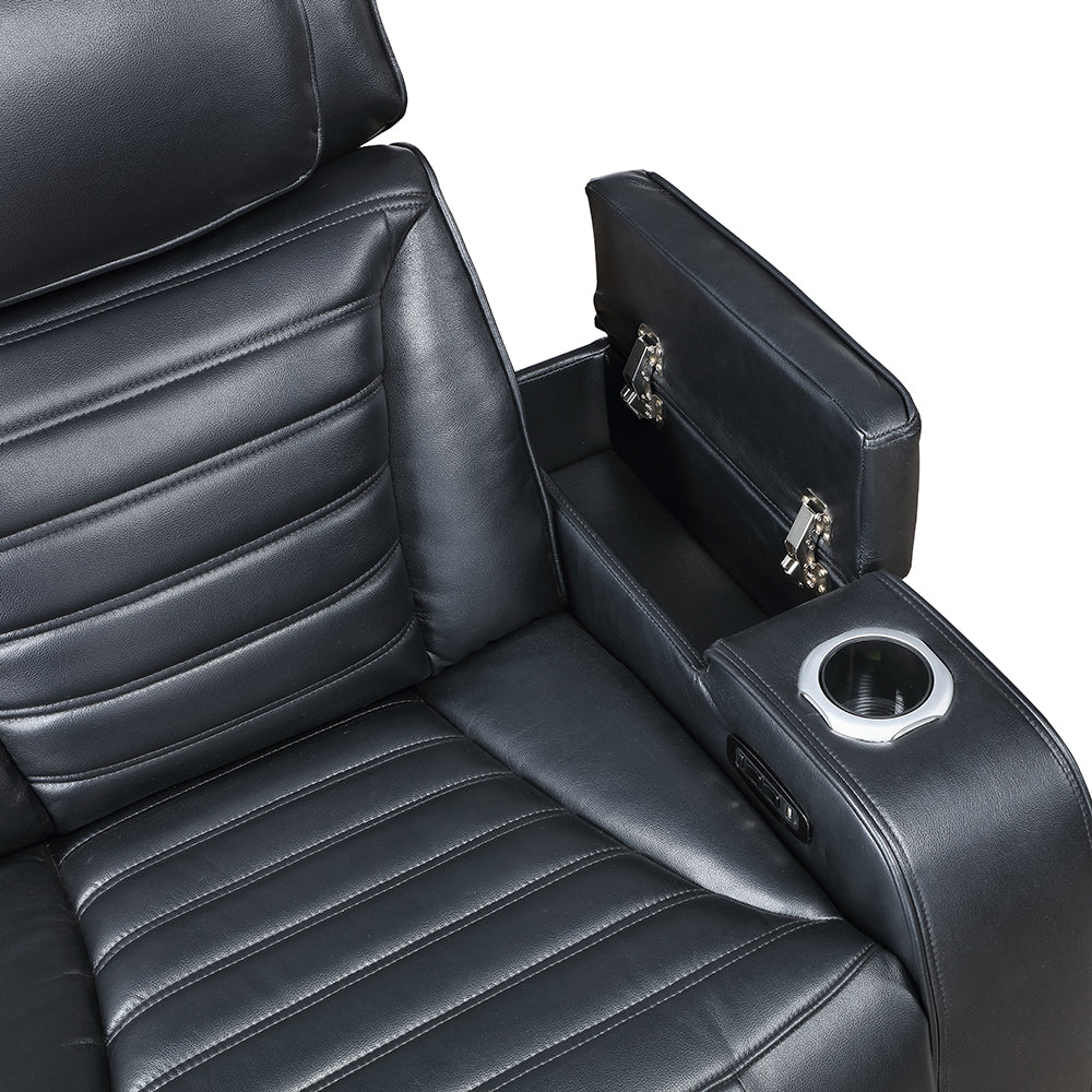Ephron Power Motion Recliner W/Power Headrest & LED