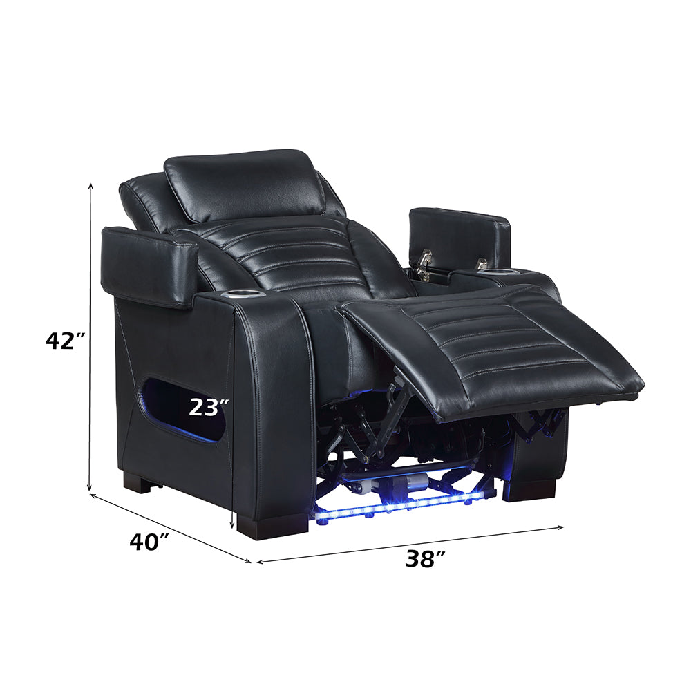 Ephron Power Motion Recliner W/Power Headrest & LED