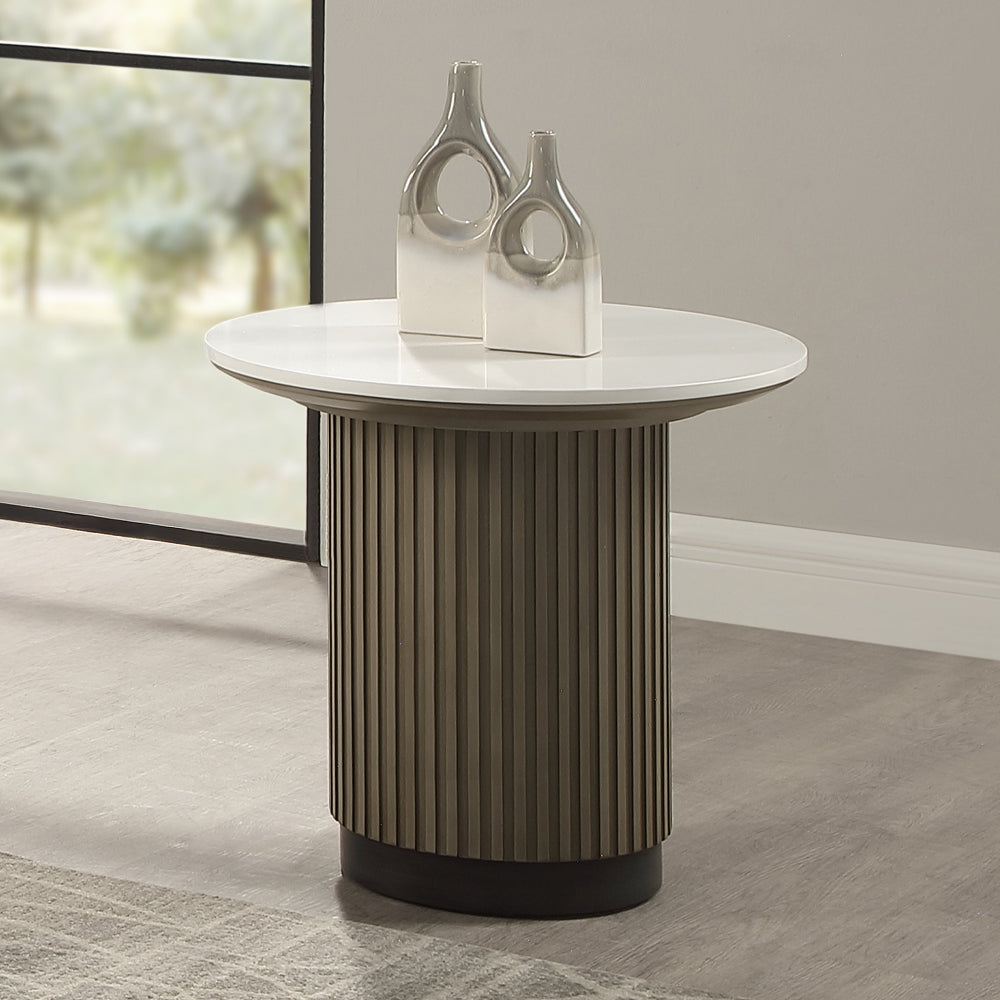 Clayten End Table w/Engineering Top