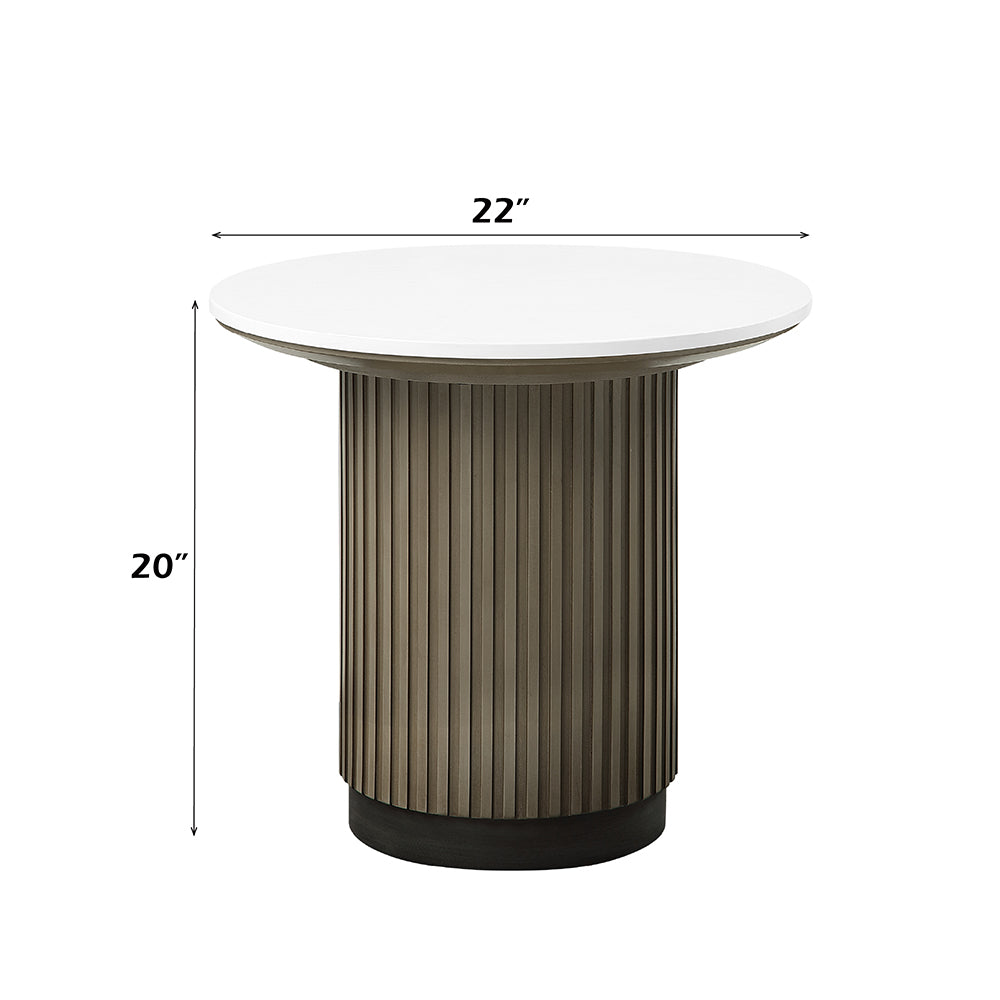 Clayten End Table w/Engineering Top