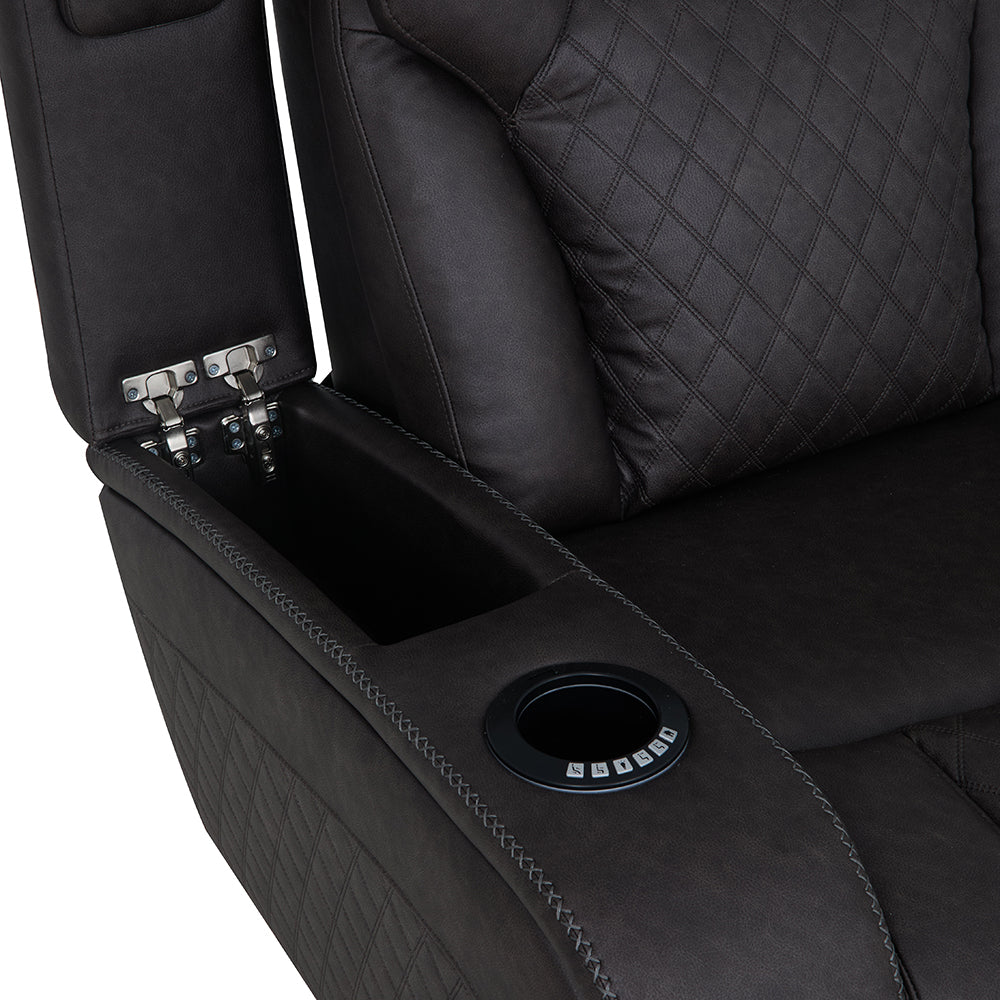 Wendell Power Motion Sofa w/Dropdown Table, Storage,USB & LED
