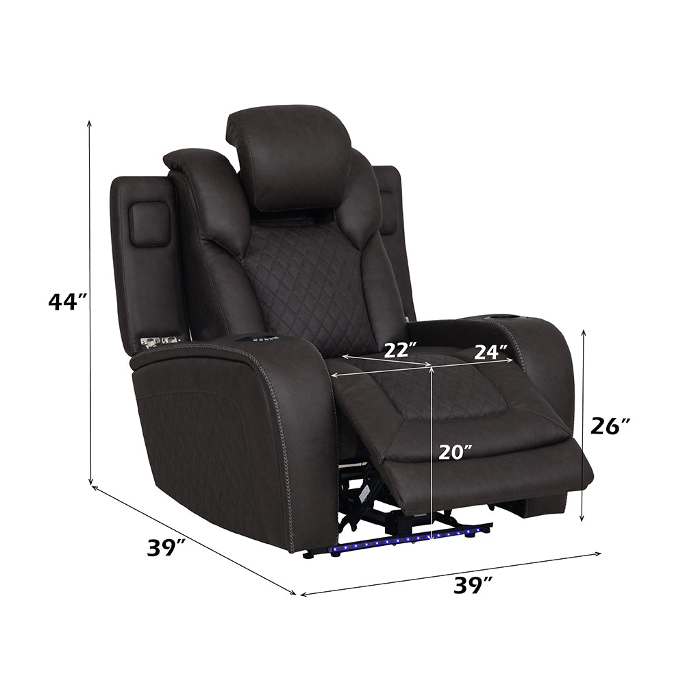 Wendell Power Motion Recliner w/Storage,USB & LED