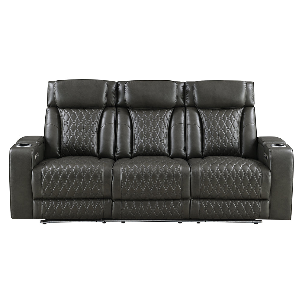 Taddeo Power Motion Sofa w/Power Headrest, USB, Wireless Chaeger, LED & Reading Light