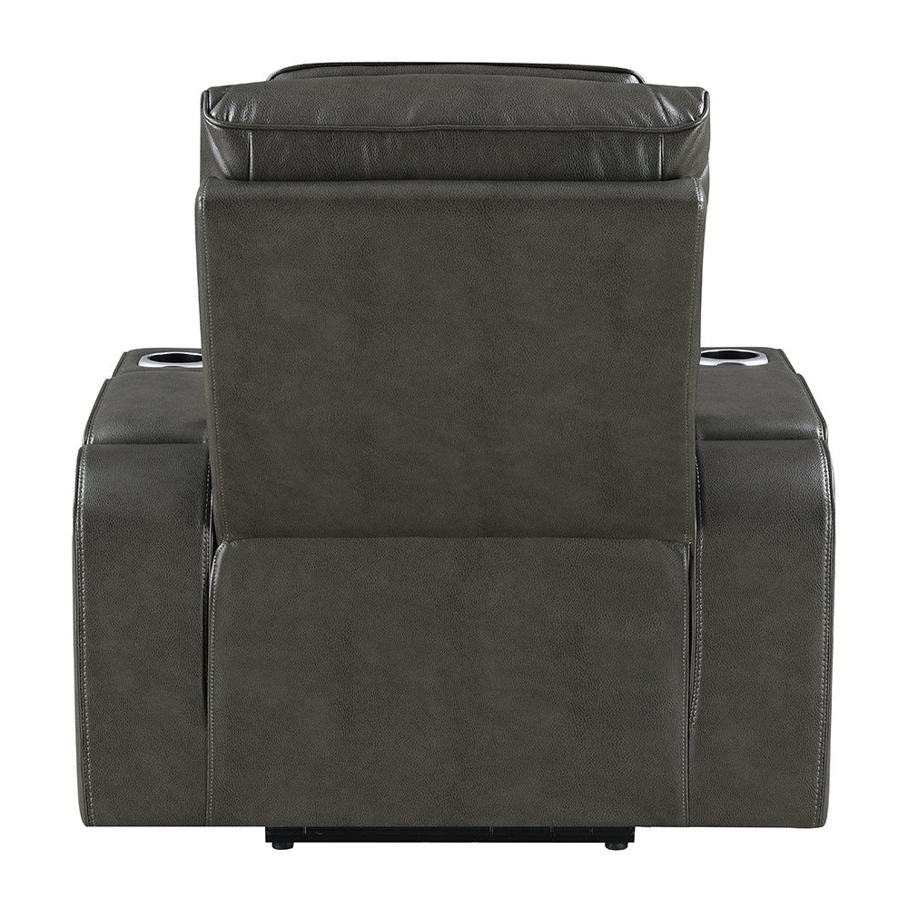 Taddeo Power Motion Recliner w/Power Headrest, USB, Wireless Chaeger & LED